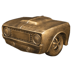 8 1/8" x 4 1/4" Antique Gold Car Grill Resin
