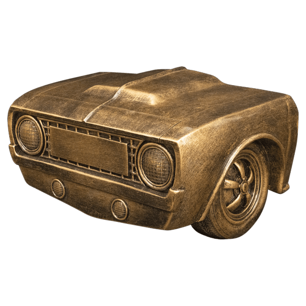 8 1/8" x 4 1/4" Antique Gold Car Grill Resin