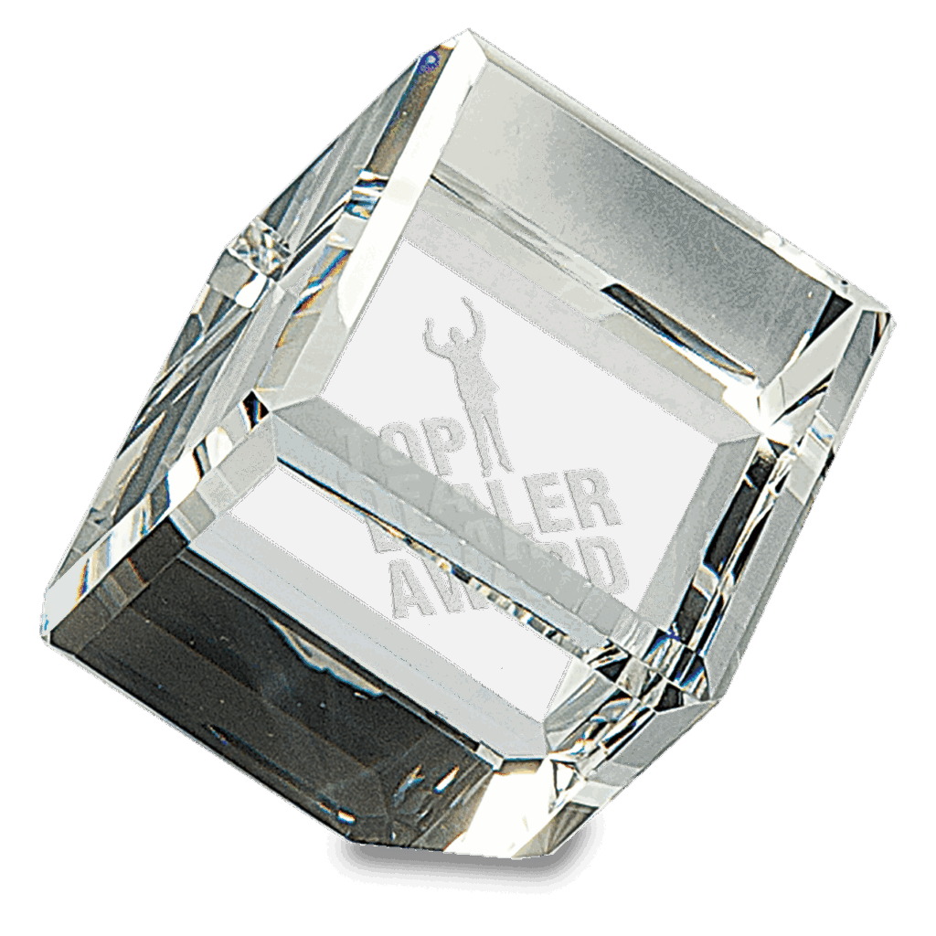 2 1/2" x 2 1/2" Crystal Cube
