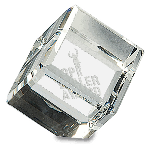 2 1/2" x 2 1/2" Crystal Cube