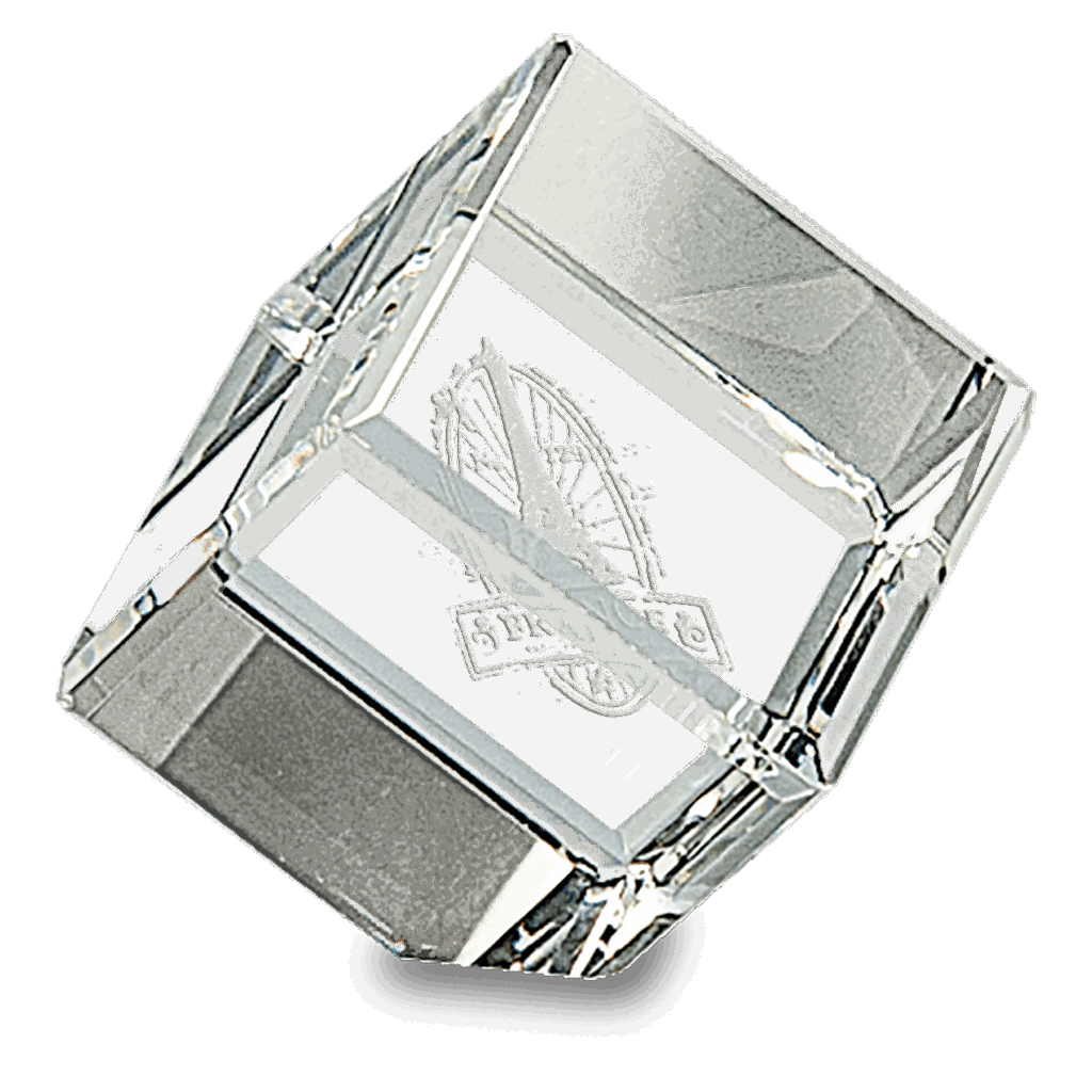 1 1/2" x 1 1/2" Crystal Cube