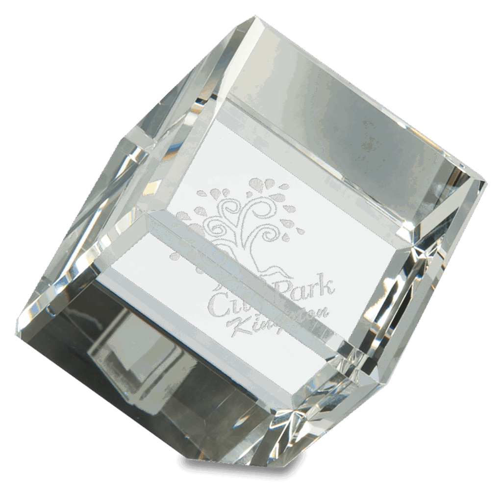 3" x 3" Crystal Cube
