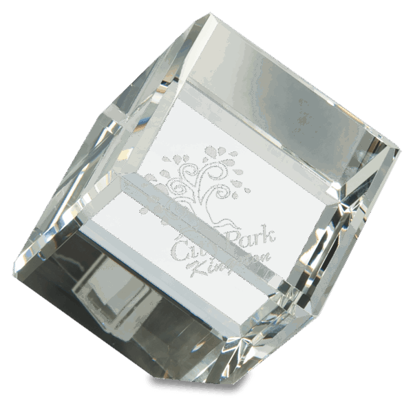 3" x 3" Crystal Cube