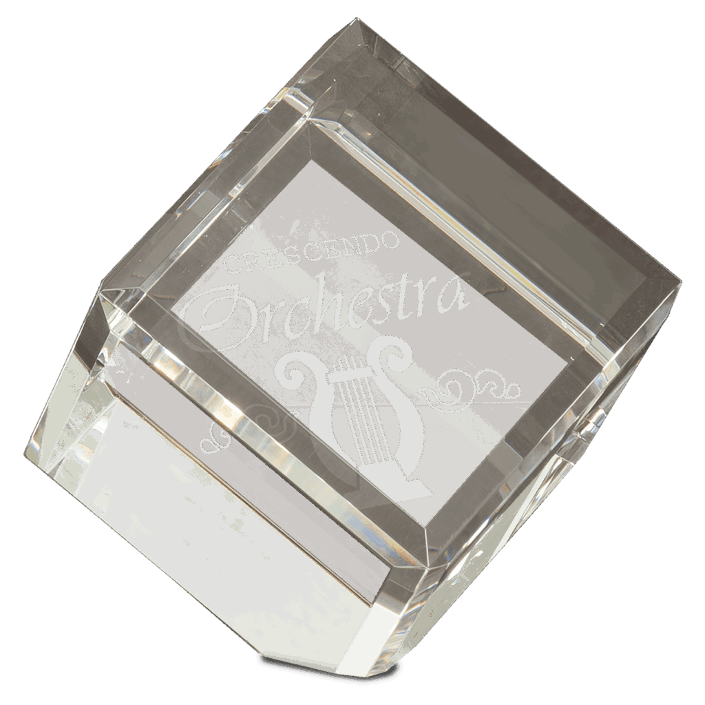 4" x 4" Crystal Cube