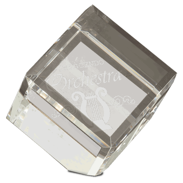 4" x 4" Crystal Cube
