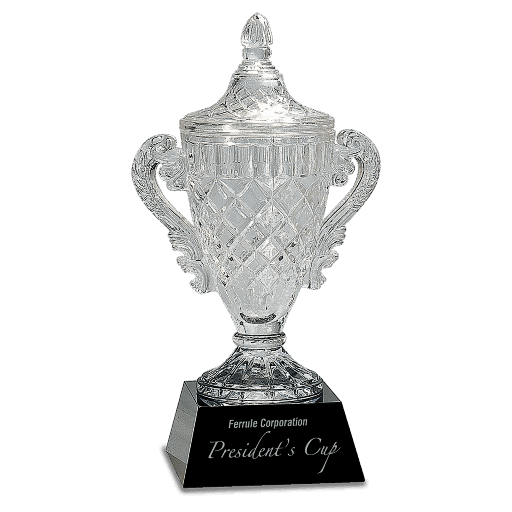 14" Crystal Cup on Black Pedestal Base