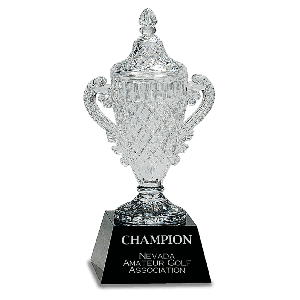 10 3/4" Crystal Cup on Black Pedestal Base