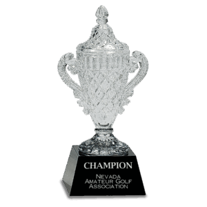 10 3/4" Crystal Cup on Black Pedestal Base