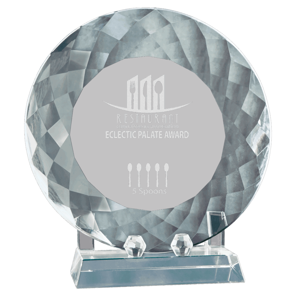 8 1/2" Crystal Plate with Base