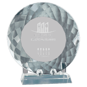 8 1/2" Crystal Plate with Base
