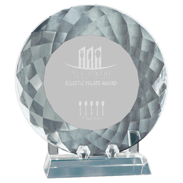 8 1/2" Crystal Plate with Base