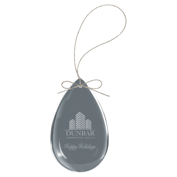 3" Crystal Teardrop Ornament