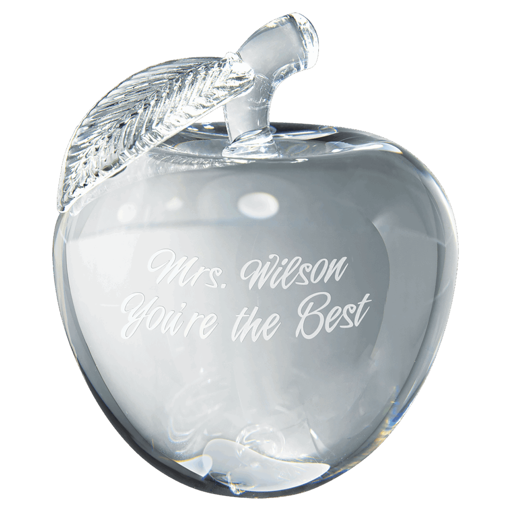 4" Crystal 3D Apple
