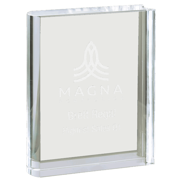 3 3/4" x 5" Clear Crystal Book