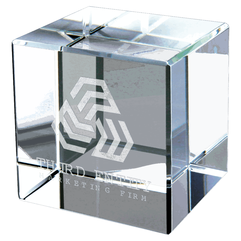 2 1/2" x 2 1/2" Crystal Cube