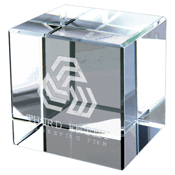 2 1/2" x 2 1/2" Crystal Cube
