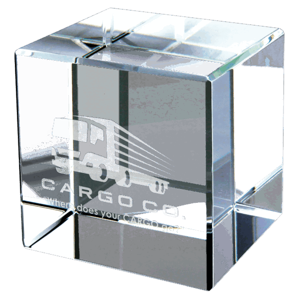 3" x 3" Crystal Cube