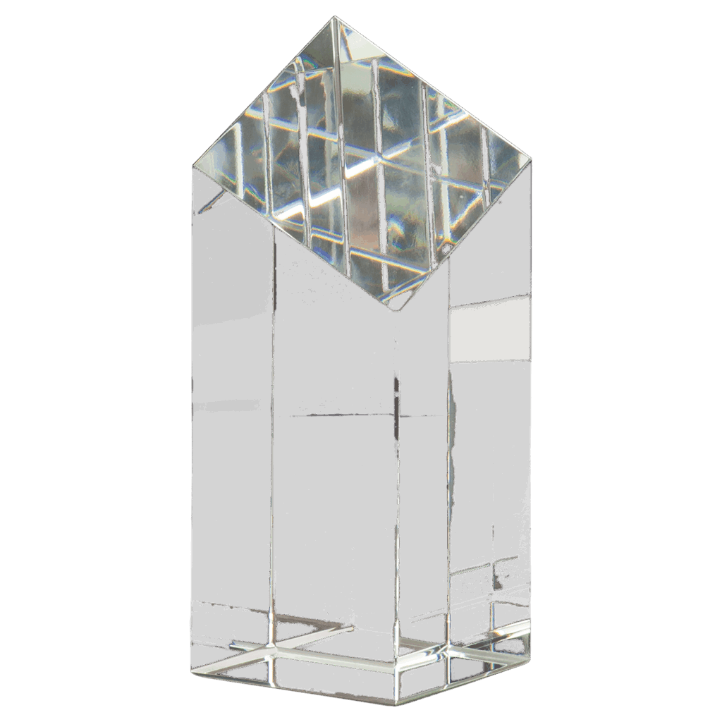 6" Crystal Diamond Top Pillar