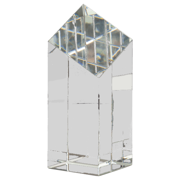6" Crystal Diamond Top Pillar