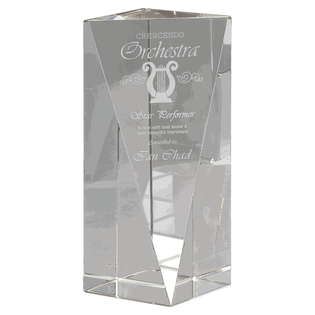 7" Crystal Triangle Front Pillar