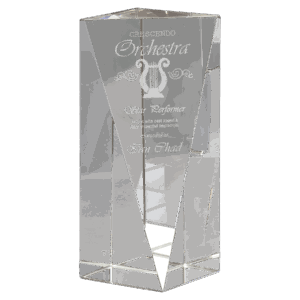 7" Crystal Triangle Front Pillar