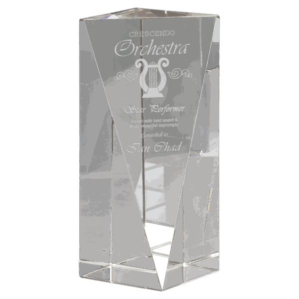 7" Crystal Triangle Front Pillar