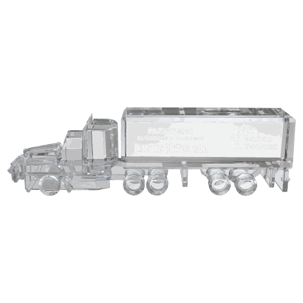 10" x 3" Crystal Semi Truck