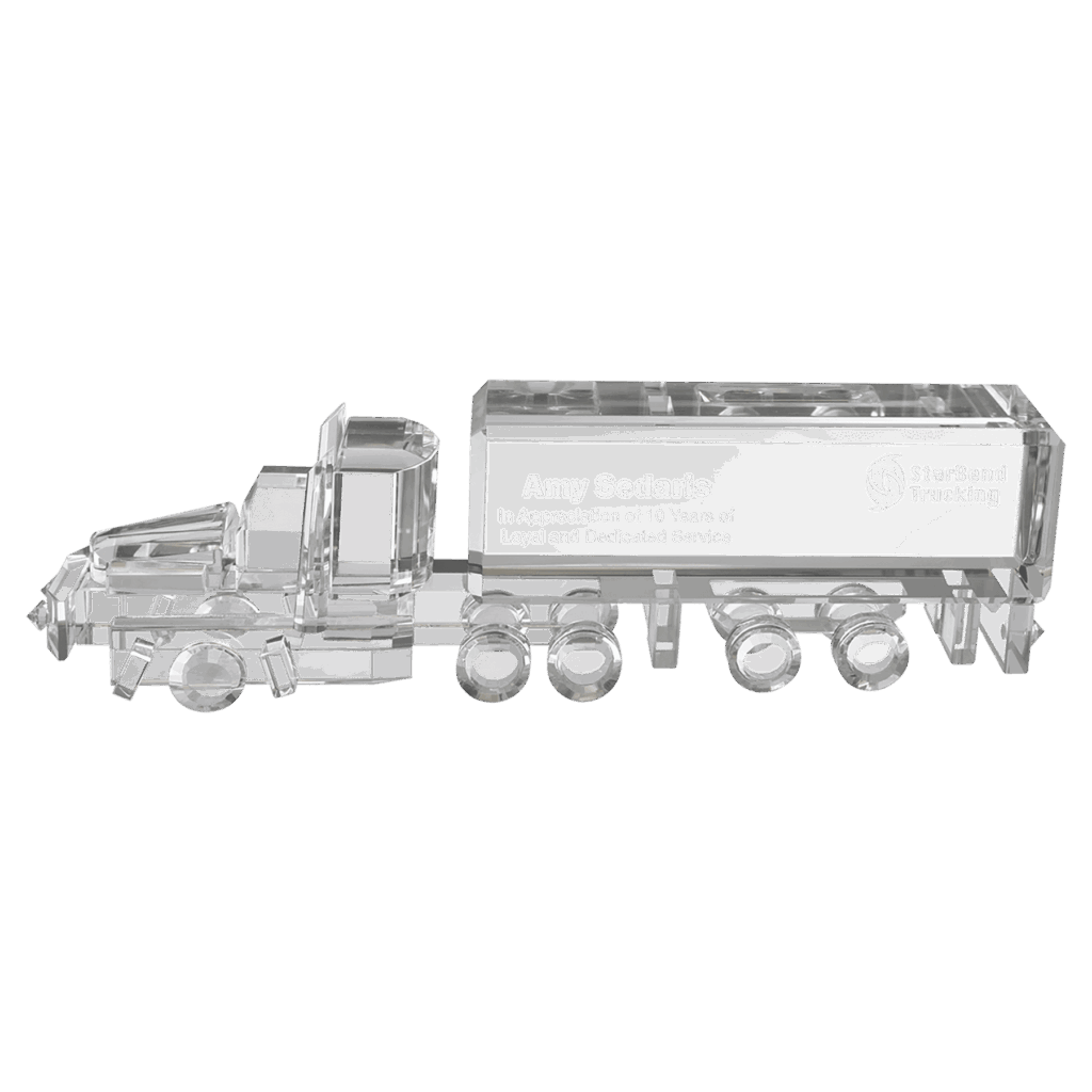 7" x 2 1/4" Crystal Semi Truck