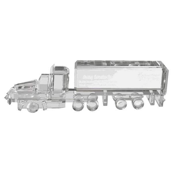 7" x 2 1/4" Crystal Semi Truck