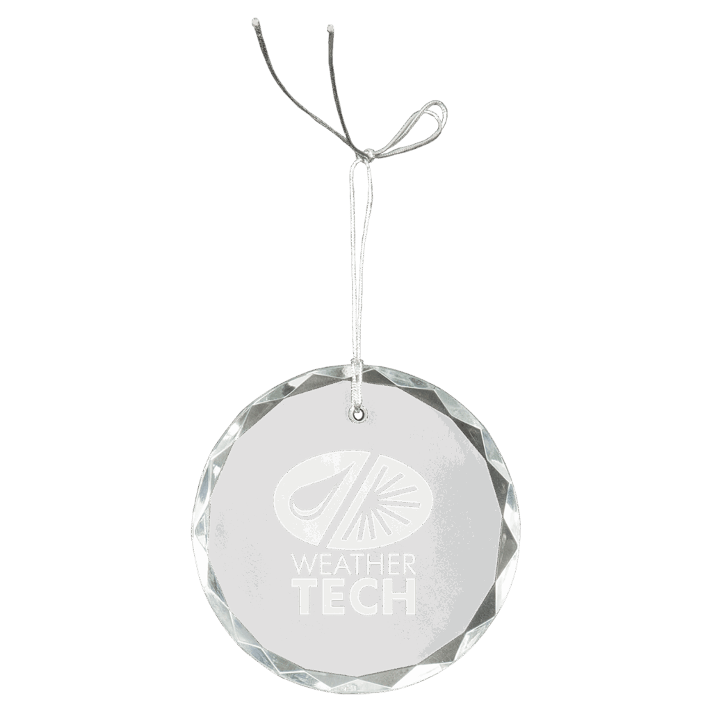 3" Crystal Round Faceted Ornament