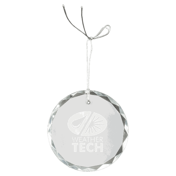 3" Crystal Round Faceted Ornament