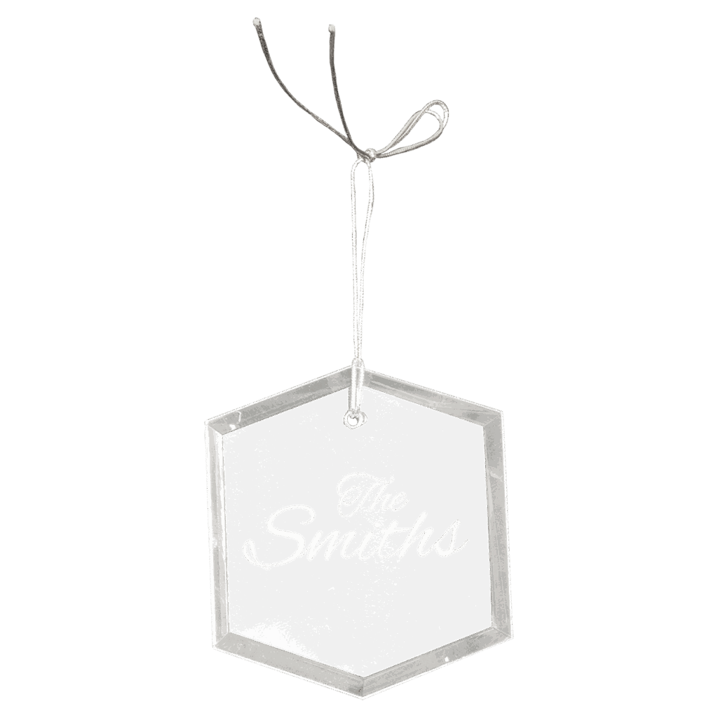 3" Crystal Hexagon Ornament