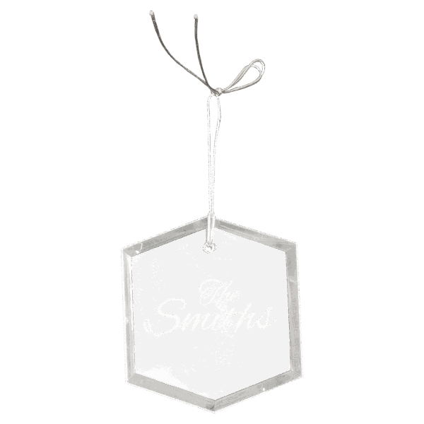 3" Crystal Hexagon Ornament