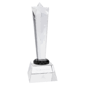9" Crystal Rising Star with Clear Base
