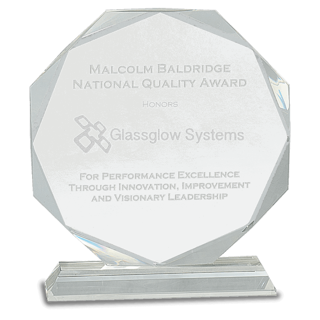 8" Clear Crystal Octagon on Clear Pedestal Base