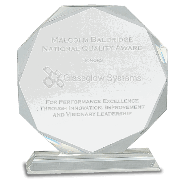 8" Clear Crystal Octagon on Clear Pedestal Base