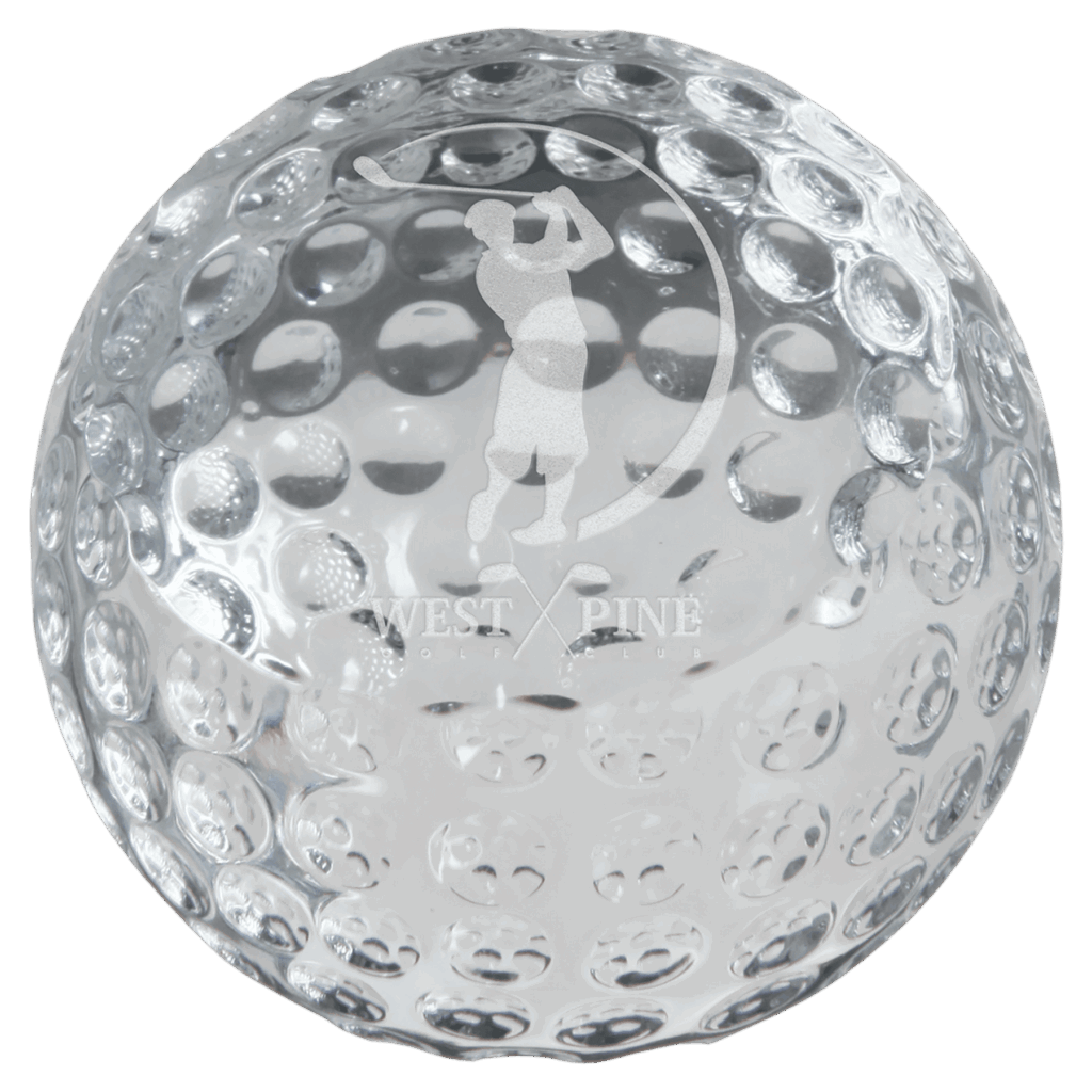 2 3/8" Crystal Golf Ball Paperweight