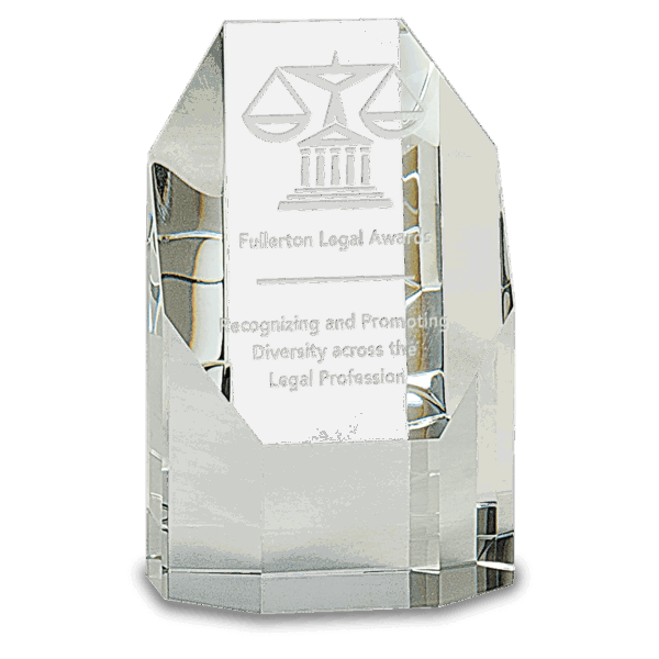 5" Clear Crystal Octagon Tower