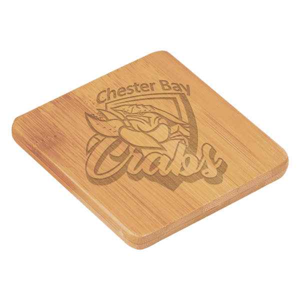3 1/2" x 3 1/2" Square Bamboo Coaster