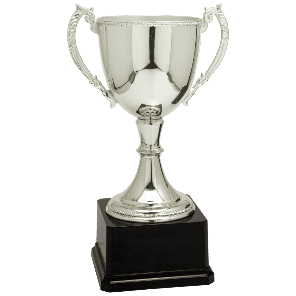 12 3/4" Silver Completed Zinc Cup Trophy