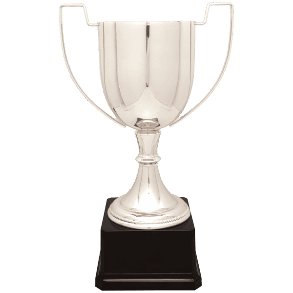 13" Silver Completed Zinc Cup Trophy on Plastic Base