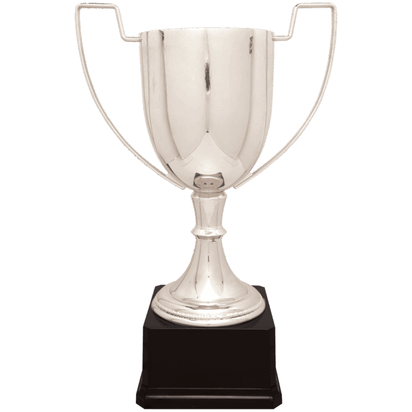 15 1/4" Silver Completed Zinc Cup Trophy on Plastic Base