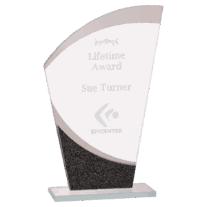 7 1/4" Wave Designer Glass Award