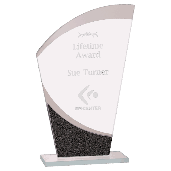 7 1/4" Wave Designer Glass Award