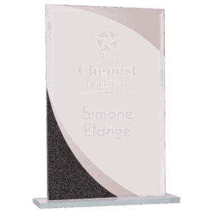 7 1/2" Rectangle Designer Glass Award
