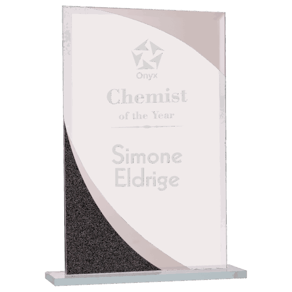 7 1/2" Rectangle Designer Glass Award