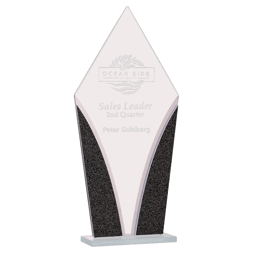 9 1/4" Diamond Designer Glass Award