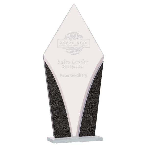 9 1/4" Diamond Designer Glass Award