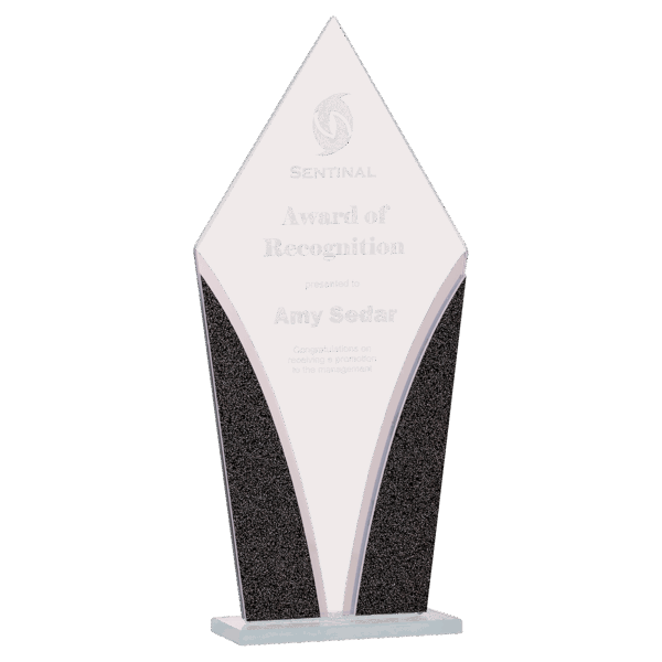 10 1/2" Diamond Designer Glass Award