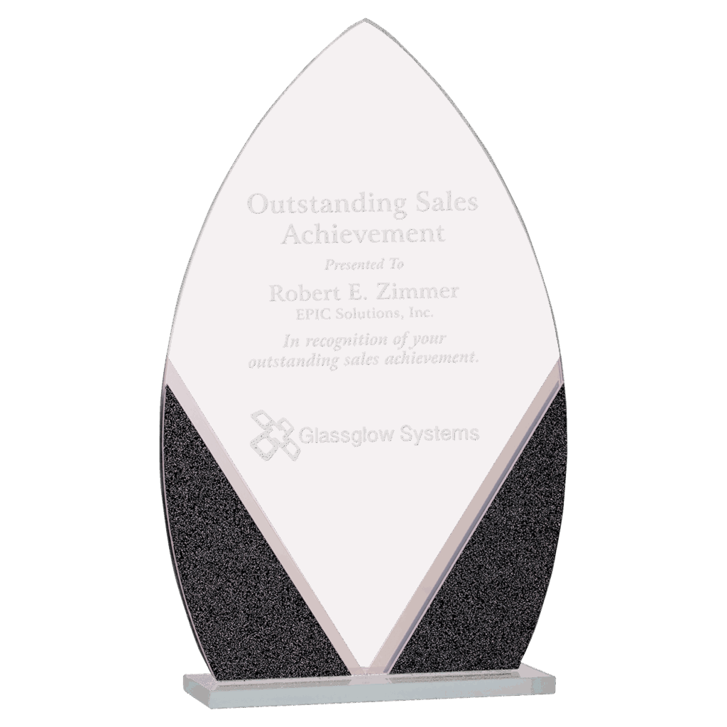 7 1/4" Oval Designer Glass Award